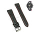 Fits/For Seiko Sportura Barcelona 7T62-0LC0 - SNAE93P1 - Black Leather on Red Stitched Replacement Watch Strap Band Belt