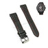 Fits/For Seiko Sportura Chronograph 7T04-0AL0 - SPC141P1 - Black Leather on Red Stitched Replacement Watch Strap Band Belt