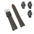 Fits/For Seiko Sportura Barcelona 7T62-0KV0 - SNAE65P1 , SNAE75P1 , SCJC043 - Black Leather on Red Stitched Replacement Watch Strap Band Belt