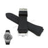 Fits/For Guess Rigor W0247G4 - 22mm Black Rubber Silicone Replacement Watch Band Strap Belt