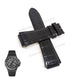 Fits/For Guess Rigor W0040G1 - 22mm Black Genuine Leather Replacement Watch Band Strap Belt