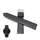 Fits/For Timex TW2R79800 - Black Genuine Leather Replacement Watch Strap Band Belt