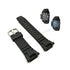 Fits/For Marea B44073 - Black Rubber Digital Wristwatch Replacement Watch Band Strap Belt