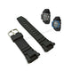 Fits/For Marea B44073 - Black Rubber Digital Wristwatch Replacement Watch Band Strap Belt
