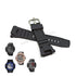 Fits/For Q&Q M143 - Black Rubber Replacement Watch Band Strap Belt