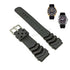 Fits/For Seiko 5 Sports 4R36-03T0 - SRP601K1 , SRP608K1 - Z22 Replacement Black Rubber Watch Band Strap Belt