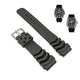 Fits/For Seiko 5 Sports 4R36-03T0 - SRP601K1 , SRP608K1 - Z22 Replacement Black Rubber Watch Band Strap Belt