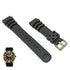 Fits/For Seiko 5 4R36-00B0 - SRP170K1 , SARZ012 - Z22 Replacement Black Rubber Watch Band Strap Belt