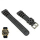 Fits/For Seiko 5 4R36-00B0 - SRP170K1 , SARZ012 - Z22 Replacement Black Rubber Watch Band Strap Belt