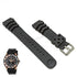 Fits/For Seiko 5 4R36-00S0 - SRP210K1 - Z22 Replacement Black Rubber Watch Band Strap Belt