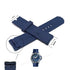Fits/For Corum Admiral's Cup Competition - 24mm Navy Blue Rubber Silicone Replacement Watch Band Strap Belt