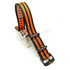 Harley Davidson Flag Colours Inspired 20mm Black - Orange Nylon Textile Knit Replacement Nato Watch Band Strap Bangle