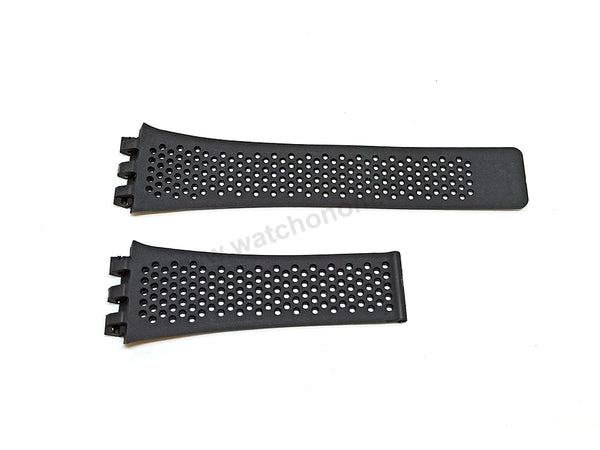 Fits/For Tag Heuer Carrera Heuer 01 - 22mm Black Rubber Replacement Watch Band Strap Belt