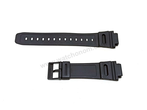 Casio BM-100WJ Digital Barometer - 18mm Black Rubber Replacement Authentic NOS Watch Band Strap Belt