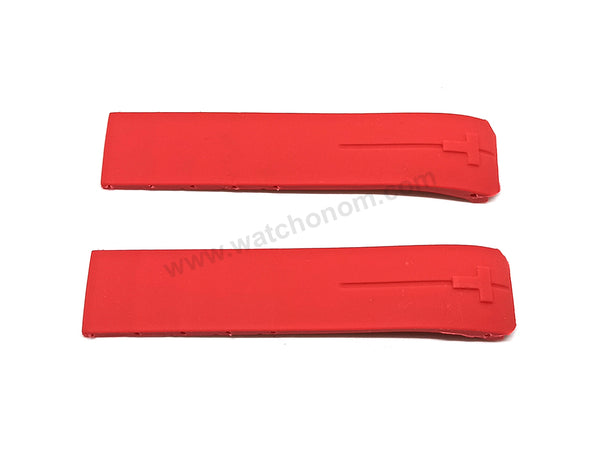 Fits/For Tissot - T047420 T-Touch ll - 21mm Red Rubber Replacement Watch Band Strap