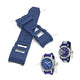 Fits/For Invicta Russian Diver 10208 , 11312 - 26mm Navy Blue Rubber Replacement Watch Band Strap