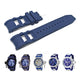 Fits/For Invicta Russian Diver 1089 , 1196 , 1201 , 1349 , 4580 - 26mm Navy Blue Rubber Replacement Watch Band Strap