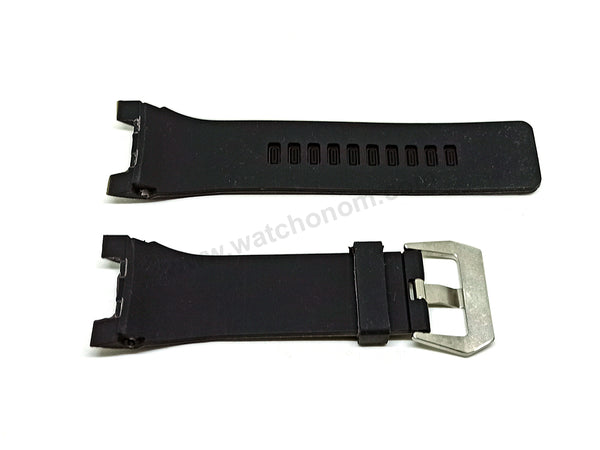 Fits/For Diesel Bugout DZ4287 - 32mm Black Rubber Silicone Replacement Watch Band Strap Belt