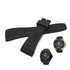 Fits/For Seiko Velatura 7T04-0AD0 - SPC074P1 , SPC077P1 - 26mm Black Rubber Replacement Watch Band Strap Belt