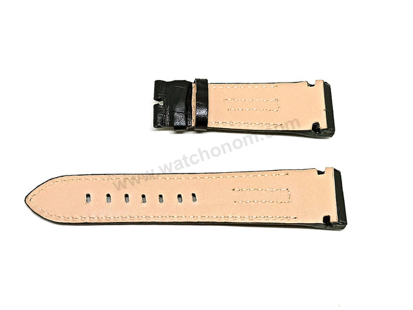 Fits/For Seiko Prospex Sky V175-0CK0 SSC264P1 , SSC261P2 , SSC289P1 - Black Handmade Replacement Leather Watch Strap Band Belt