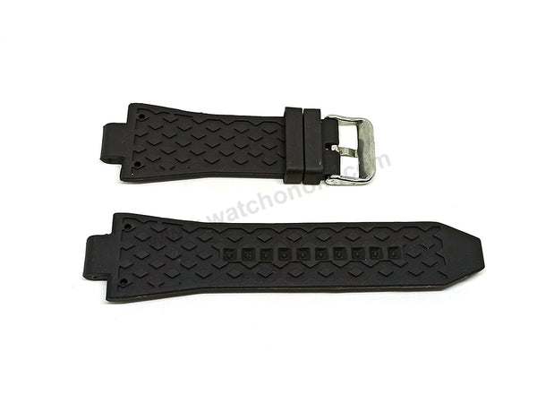 Compatible for Michael Kors Dylan MK8184 , MK8325 , MK8383 , MK8406 , MK8445 , MK8453 , MK9019 , MK9026 - 13mm Black Rubber Silicone Replacement Watch Band Strap