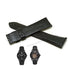 Fits/For Emporio Armani AR11573 , AR60012 - 22mm Black Leather Replacement Watch Band Strap Belt