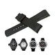 Fits/For Nautica A13011G , A13012G  , A13014G , A13015G BFC - 22mm Black Rubber Silicone Replacement Curved End Watch Band Strap