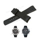 Fits/For Nautica A31503G , A36002G NST Yachtimer - 22mm Black Rubber Replacement Watch Strap Band Belt