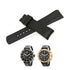 Fits/For Nautica N17526G , N18523G NST - 22mm Black Rubber Silicone Replacement Curved End Watch Band Strap