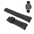 Fits/For Nautica A12022G , NA12022G - 22mm Black Rubber Silicone Curved End Replacement Watch Band Strap