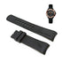 Fits/For Nautica A20008G , N20008G - 22mm Black Rubber Silicone Curved End Replacement Watch Band Strap