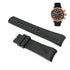 Fits/For Nautica A20065G , N20065G- 22mm Black Rubber Silicone Replacement Curved End Watch Band Strap