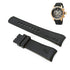 Fits/For Nautica N22528G BFC - 22mm Black Rubber Silicone Replacement Curved End Watch Band Strap