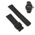 Fits/For Nautica A14556G - 22mm Black Rubber Silicone Curved End Replacement Watch Band Strap
