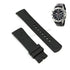 Fits/For Nautica A16564G , N16564G - BFD 101 - 22mm Black Rubber Silicone Curved End Replacement Watch Band Strap
