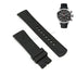 Fits/For Nautica A17579G , N17579G NCT 400 - 22mm Black Rubber Silicone Curved End Replacement Watch Band Strap