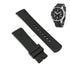 Fits/For Nautica A19527G , N19527G NST - 22mm Black Rubber Silicone Curved EndReplacement Watch Band Strap