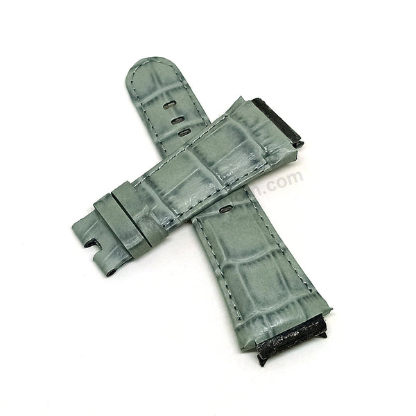 Fits/For TW Steel Ceo Tech CE4001 , CE4005 - 22mm Gray Genuine Leather Handmade Replacement Watch Band Strap Belt