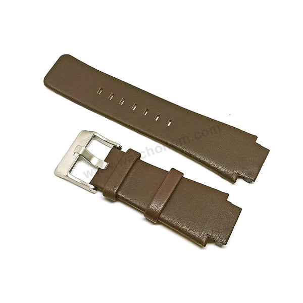 Fits/For Diesel DZ1090 , DZ1123 , DZ1297 , DZ5100 Cliffhanger - 18mm Brown Genuine Leather Replacement Watch Strap Band