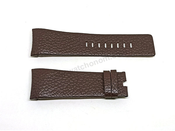 Fits/For Diesel Shadow DZ1179 , DZ1180 , DZ1317 - 29mm Brown Genuine Leather Handmade Replacement Watch Band Strap Belt