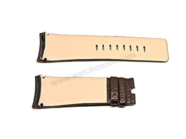Fits/For Diesel Shadow DZ1179 , DZ1180 , DZ1317 - 29mm Brown Genuine Leather Handmade Replacement Watch Band Strap Belt
