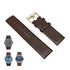 Fits/For Diesel DZ1467 , DZ1512 , DZ1661 Time 3 hands Franchise -46 - 24mm Dark Brown Genuine Leather Replacement Watch Strap Band Belt