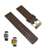 Fits/For Diesel DZ1134 , DZ1148 - 24mm Dark Brown Genuine Leather Replacement Watch Strap Band Belt