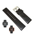 Fits/For Diesel DZ7345 , DZ7346 BAMF - 26mm Black Genuine Leather Replacement Watch Strap Band Belt