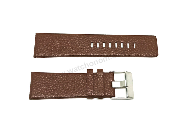 Fits/For Diesel DZ1245 , DZ4290 , DZ1337 , DZ1409 - 26mm Brown Genuine Leather Replacement Watch Strap Band Belt