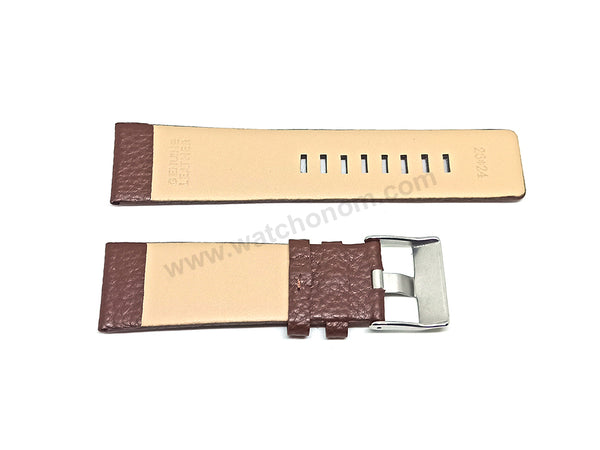 Fits/For Diesel DZ1245 , DZ4290 , DZ1337 , DZ1409 - 26mm Brown Genuine Leather Replacement Watch Strap Band Belt