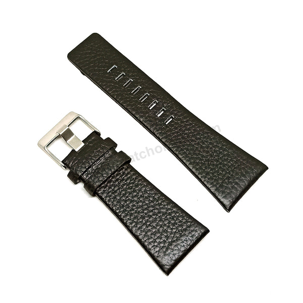 Fits/For Diesel DZ1463 , DZ1541 Time 3 hands Nix - 32mm Black Genuine Leather Replacement Watch Strap Band Belt