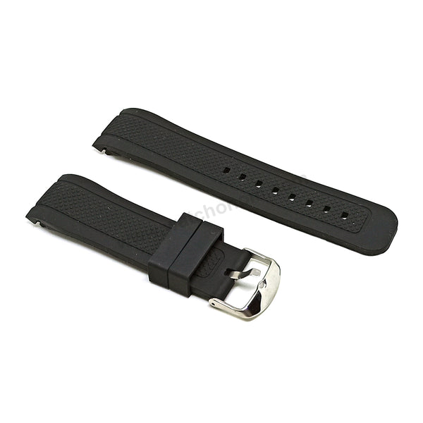 Fits/For Guess Collection GC - I35006G1 , I40500G1 , I45005G1 , I47002G1 GC Sport Class XXL - Black Silicone Replacement Watch Band Belt Strap Belt
