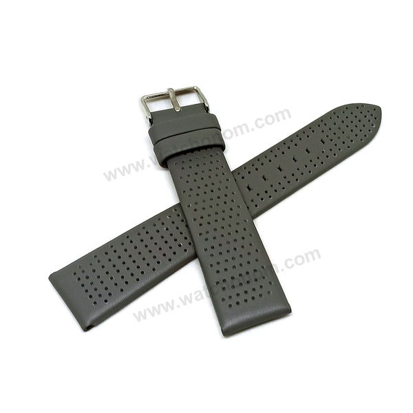 Fits/For Emporio Armani Luigi AR1735 , AR1730 - 20mm Gray Leather Replacement Watch Band Strap Belt
