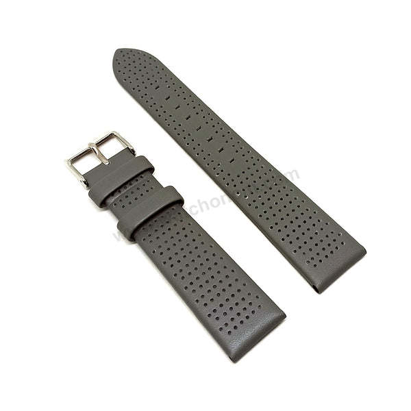 Fits/For Emporio Armani Luigi AR1735 , AR1730 - 20mm Gray Leather Replacement Watch Band Strap Belt